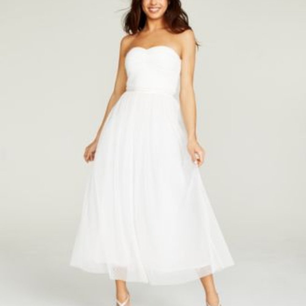 Betsey Johnson Ruched-Top Embellished-Waist Gown